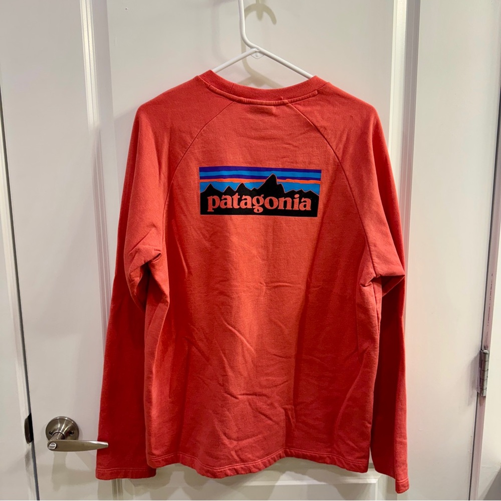 Men’s Patagonia Red/Burnt Orange Crewneck Sweater